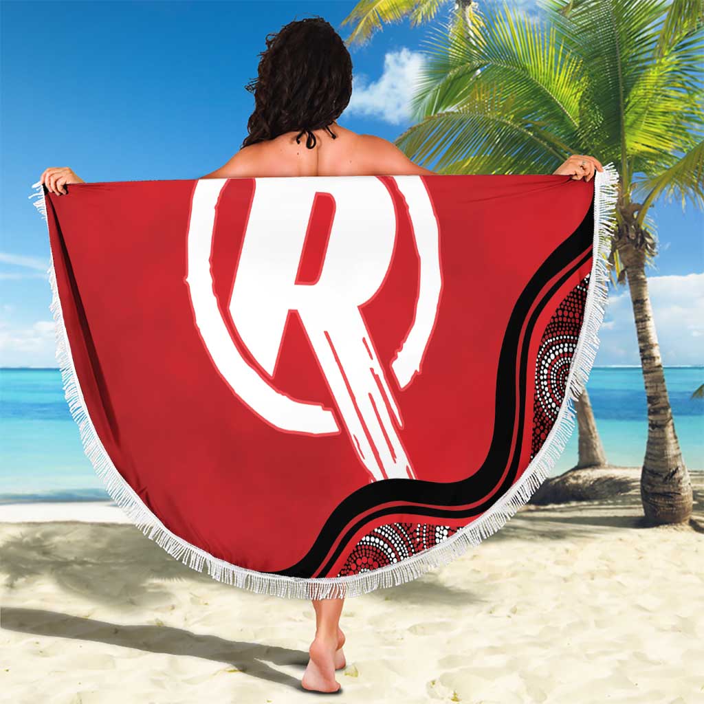 Custom Melbourne Renegades Beach Blanket Indigenous Art - Grunge Style