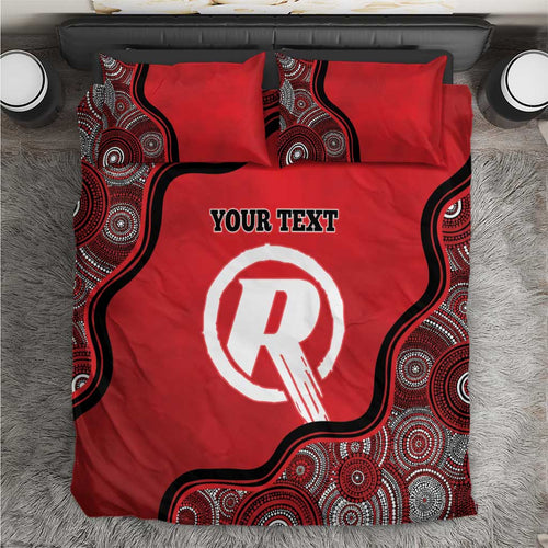 Custom Melbourne Renegades Bedding Set Indigenous Art - Grunge Style