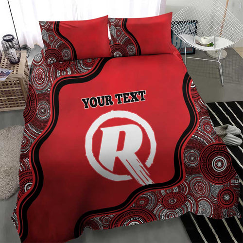 Custom Melbourne Renegades Bedding Set Indigenous Art - Grunge Style