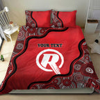Custom Melbourne Renegades Bedding Set Indigenous Art - Grunge Style