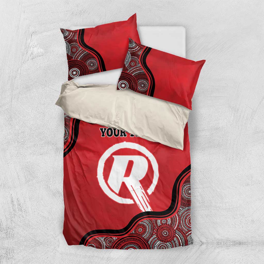 Custom Melbourne Renegades Bedding Set Indigenous Art - Grunge Style