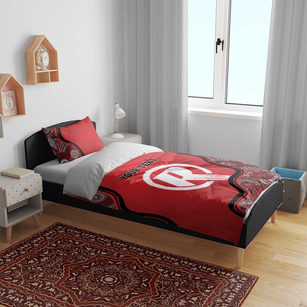 Custom Melbourne Renegades Bedding Set Indigenous Art - Grunge Style