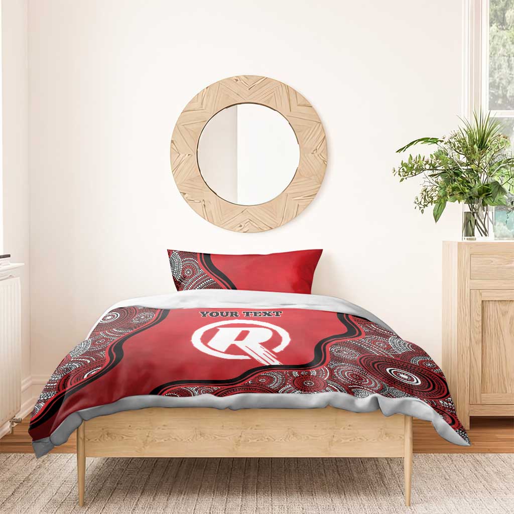 Custom Melbourne Renegades Bedding Set Indigenous Art - Grunge Style