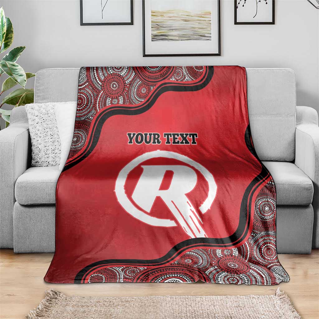 Custom Melbourne Renegades Blanket Indigenous Art - Grunge Style