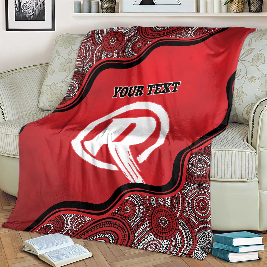 Custom Melbourne Renegades Blanket Indigenous Art - Grunge Style