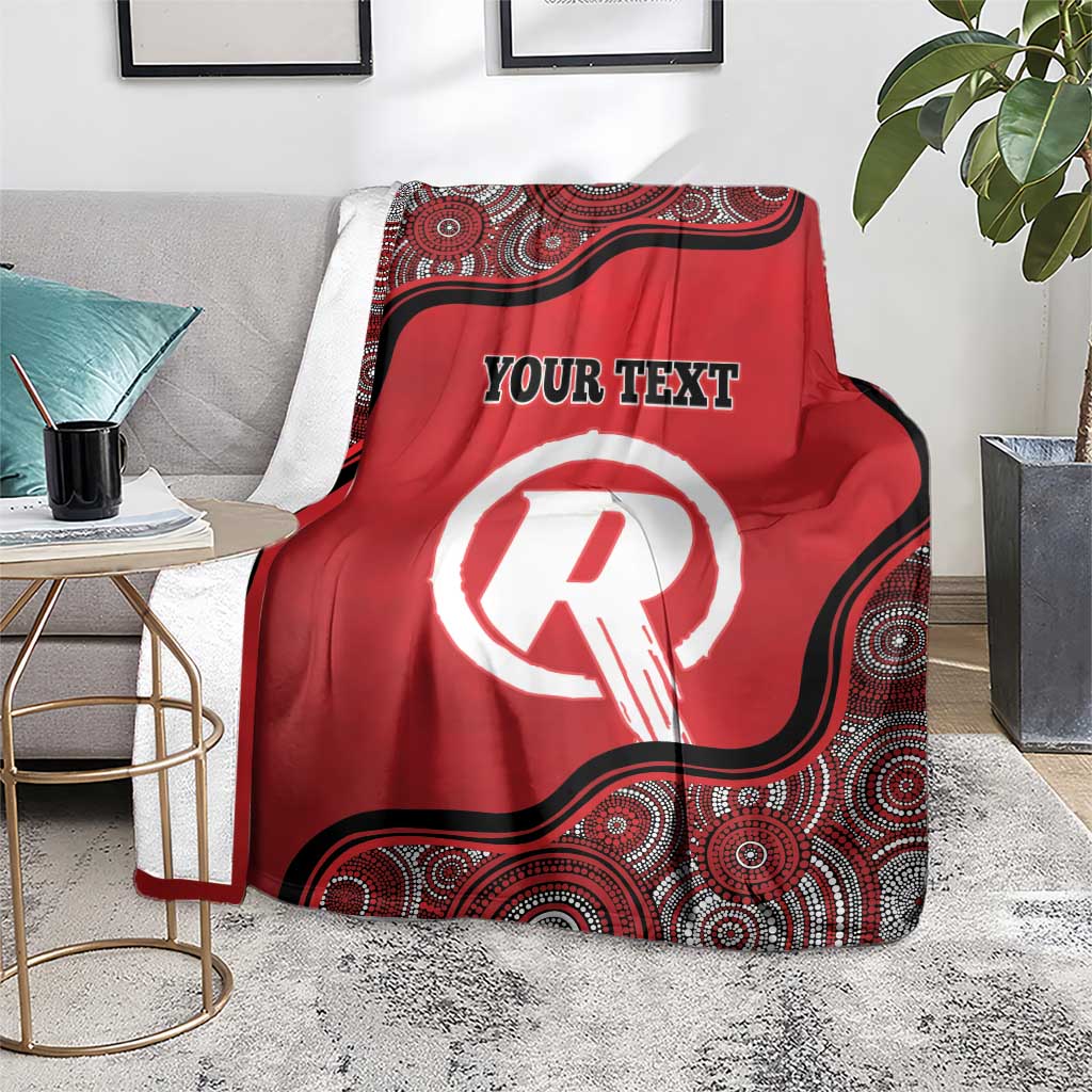 Custom Melbourne Renegades Blanket Indigenous Art - Grunge Style