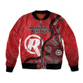 Custom Melbourne Renegades Bomber Jacket Indigenous Art - Grunge Style