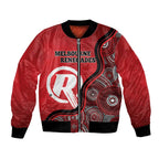 Custom Melbourne Renegades Bomber Jacket Indigenous Art - Grunge Style