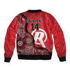 Custom Melbourne Renegades Bomber Jacket Indigenous Art - Grunge Style