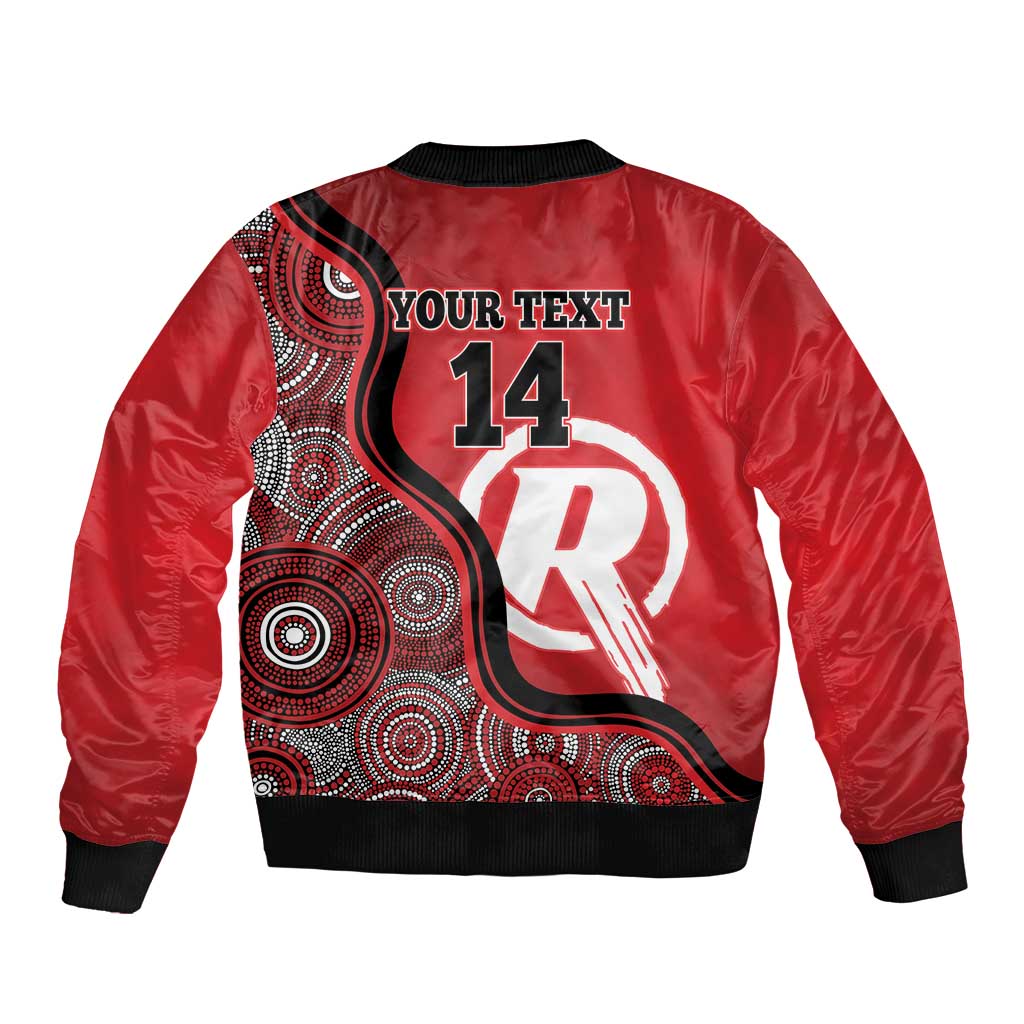 Custom Melbourne Renegades Bomber Jacket Indigenous Art - Grunge Style