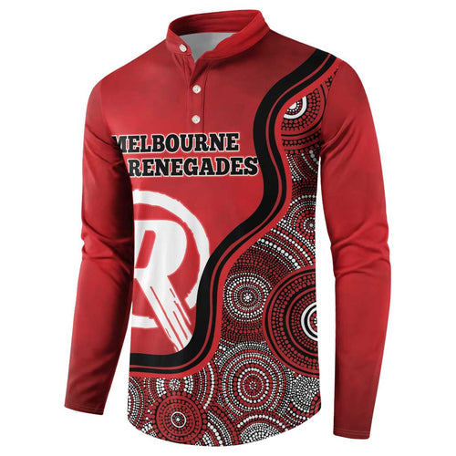 Custom Melbourne Renegades Button Sweatshirt Indigenous Art - Grunge Style