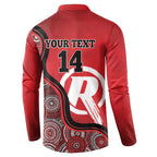 Custom Melbourne Renegades Button Sweatshirt Indigenous Art - Grunge Style