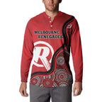 Custom Melbourne Renegades Button Sweatshirt Indigenous Art - Grunge Style