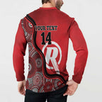 Custom Melbourne Renegades Button Sweatshirt Indigenous Art - Grunge Style