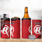 Custom Melbourne Renegades 4 in 1 Can Cooler Tumbler Indigenous Art - Grunge Style