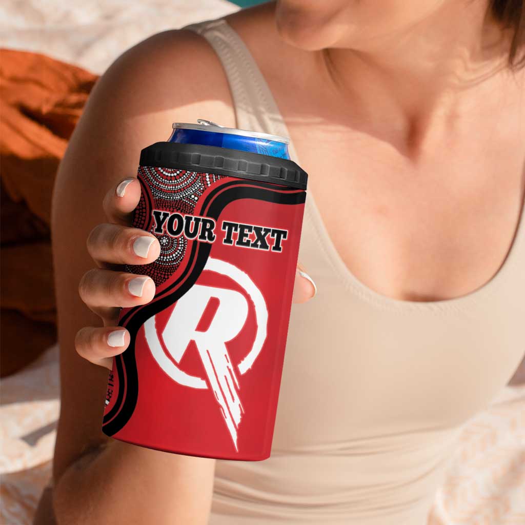 Custom Melbourne Renegades 4 in 1 Can Cooler Tumbler Indigenous Art - Grunge Style