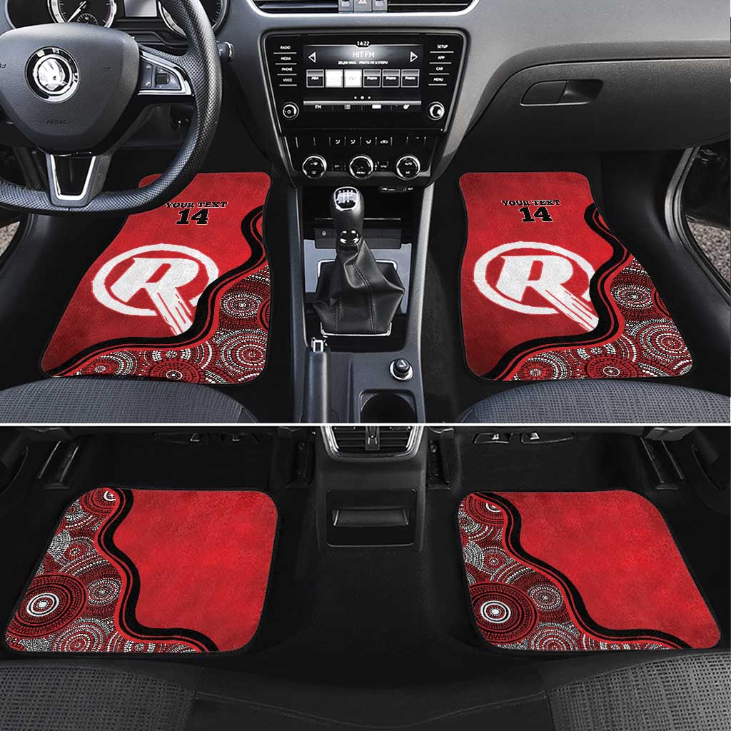 Custom Melbourne Renegades Car Mats Indigenous Art - Grunge Style