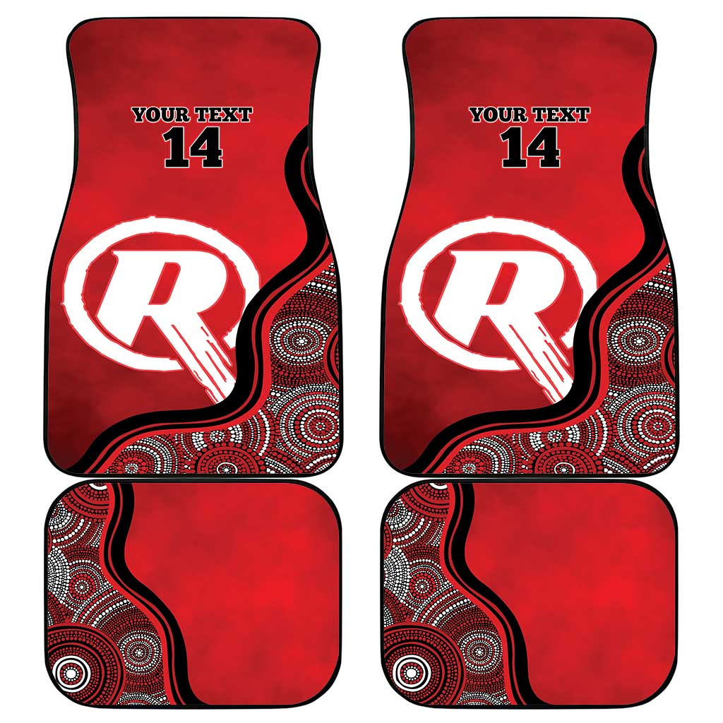 Custom Melbourne Renegades Car Mats Indigenous Art - Grunge Style