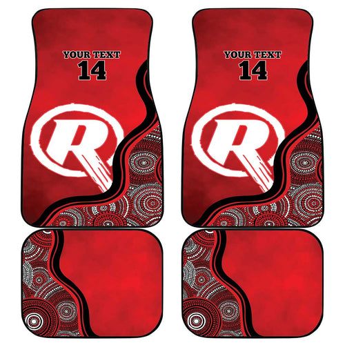 Custom Melbourne Renegades Car Mats Indigenous Art - Grunge Style