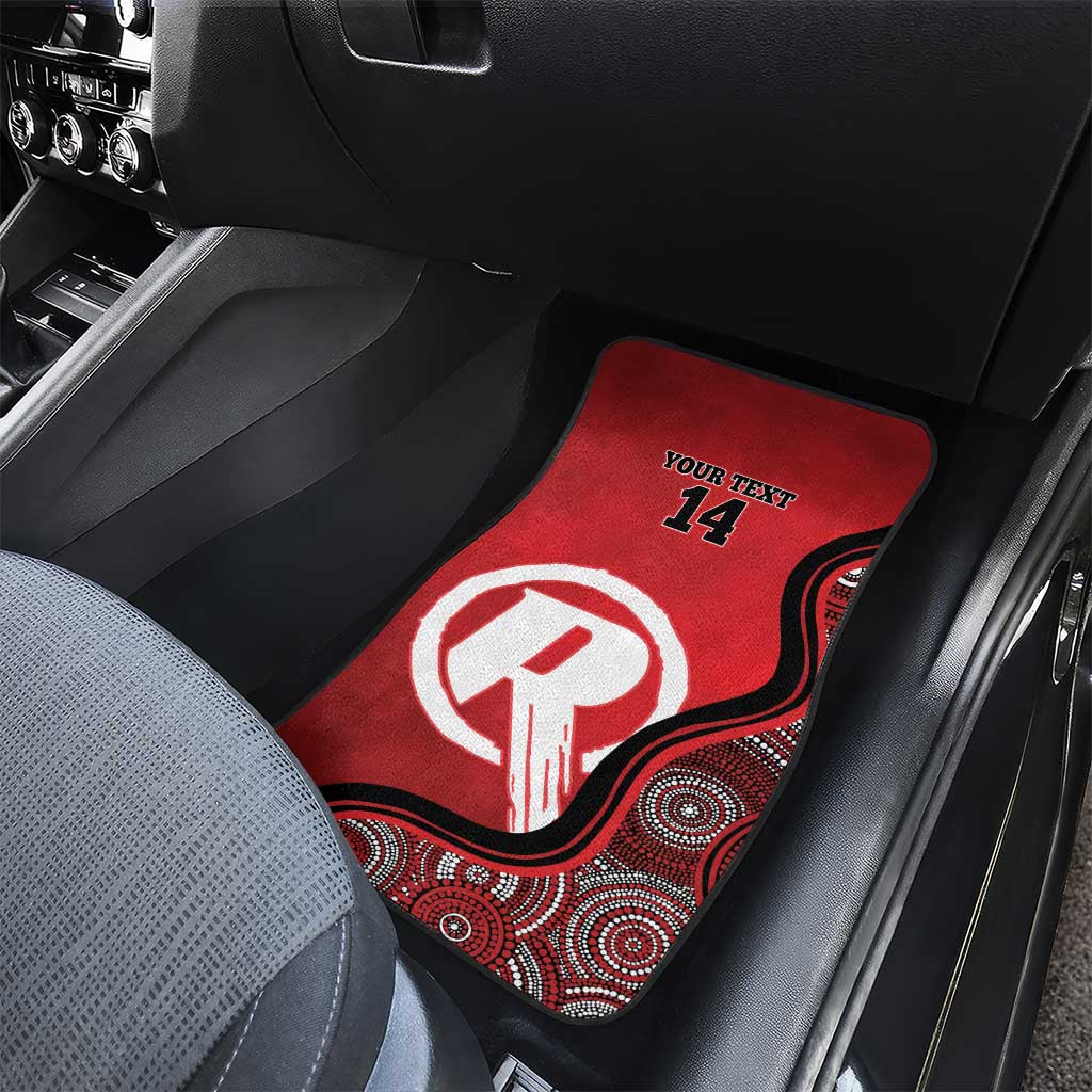 Custom Melbourne Renegades Car Mats Indigenous Art - Grunge Style
