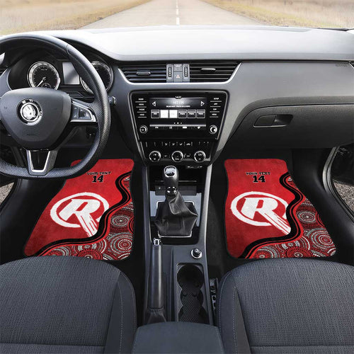 Custom Melbourne Renegades Car Mats Indigenous Art - Grunge Style