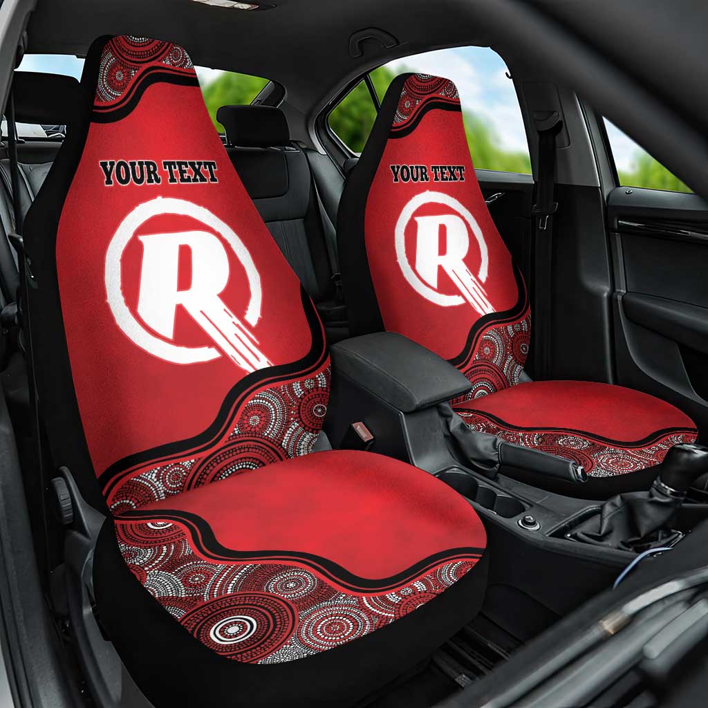 Custom Melbourne Renegades Car Seat Cover Indigenous Art - Grunge Style