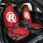 Custom Melbourne Renegades Car Seat Cover Indigenous Art - Grunge Style