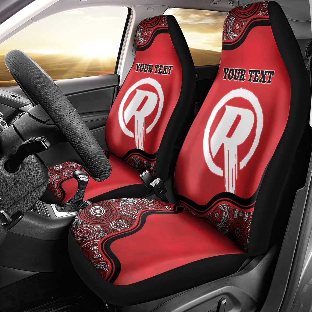 Custom Melbourne Renegades Car Seat Cover Indigenous Art - Grunge Style
