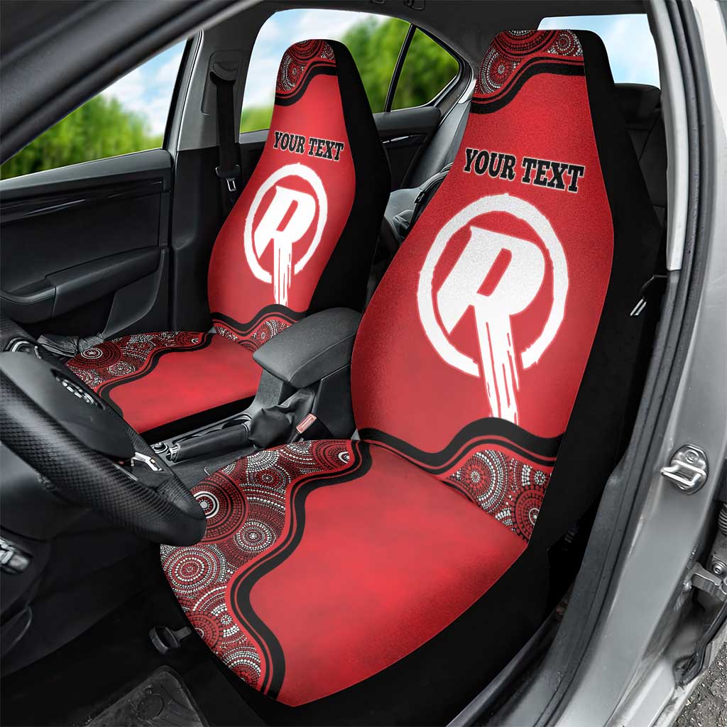 Custom Melbourne Renegades Car Seat Cover Indigenous Art - Grunge Style