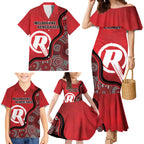 Custom Melbourne Renegades Family Matching Mermaid Dress and Hawaiian Shirt Indigenous Art - Grunge Style