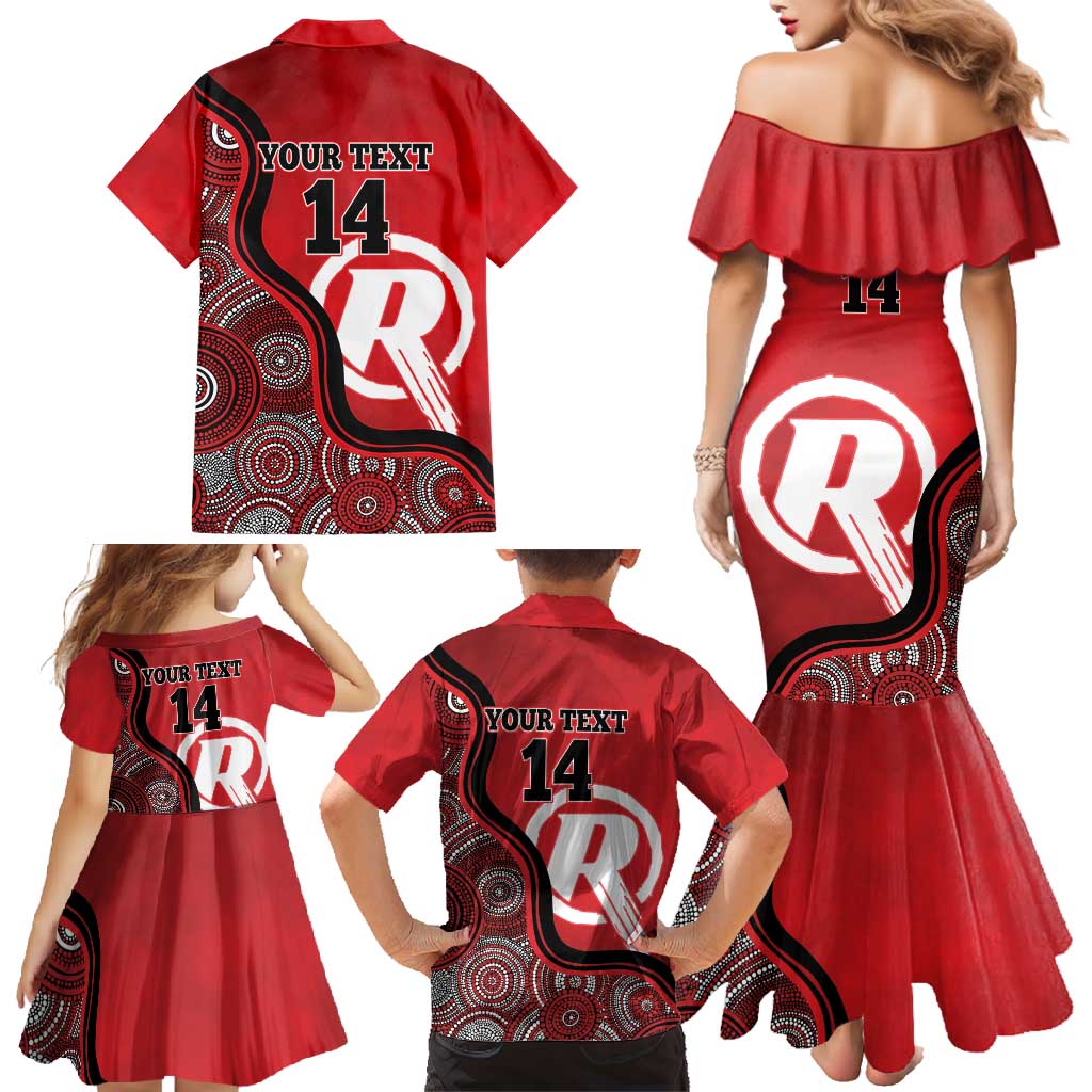 Custom Melbourne Renegades Family Matching Mermaid Dress and Hawaiian Shirt Indigenous Art - Grunge Style