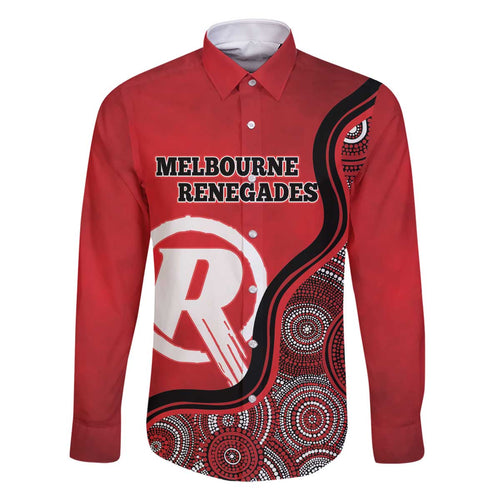 Custom Melbourne Renegades Family Matching Off The Shoulder Long Sleeve Dress and Hawaiian Shirt Indigenous Art - Grunge Style