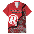 Custom Melbourne Renegades Family Matching Off Shoulder Maxi Dress and Hawaiian Shirt Indigenous Art - Grunge Style