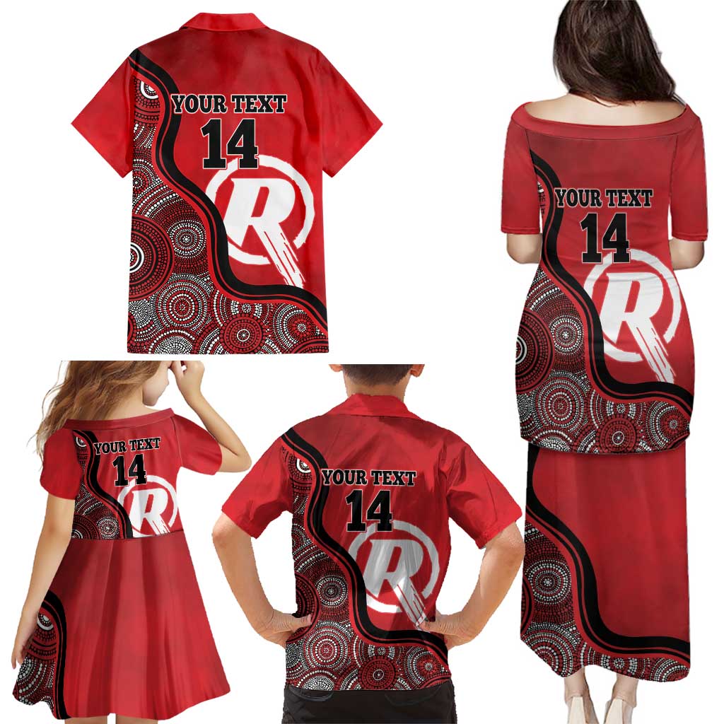 Custom Melbourne Renegades Family Matching Puletasi and Hawaiian Shirt Indigenous Art - Grunge Style