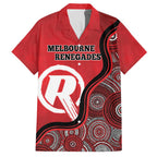 Custom Melbourne Renegades Family Matching Short Sleeve Bodycon Dress and Hawaiian Shirt Indigenous Art - Grunge Style