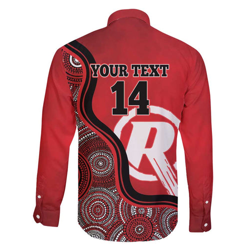 Custom Melbourne Renegades Family Matching Short Sleeve Bodycon Dress and Hawaiian Shirt Indigenous Art - Grunge Style