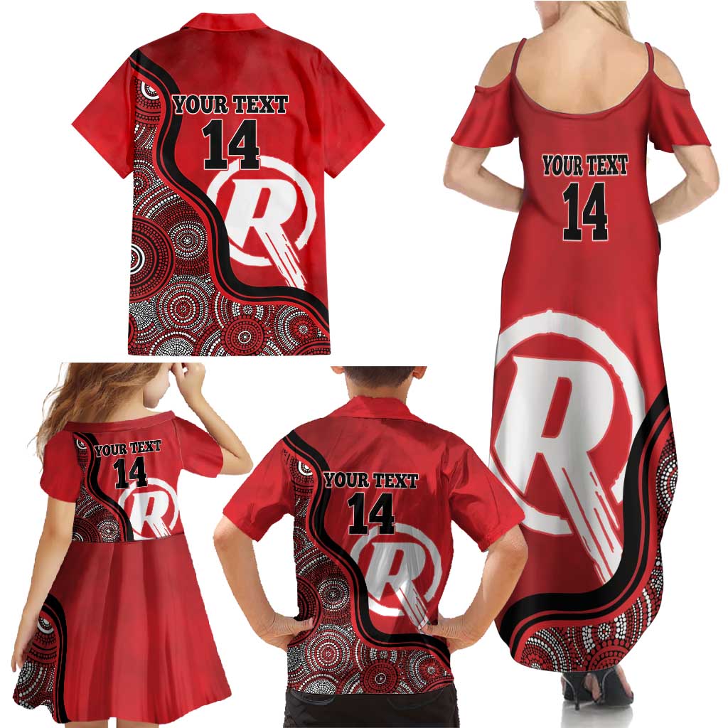 Custom Melbourne Renegades Family Matching Summer Maxi Dress and Hawaiian Shirt Indigenous Art - Grunge Style