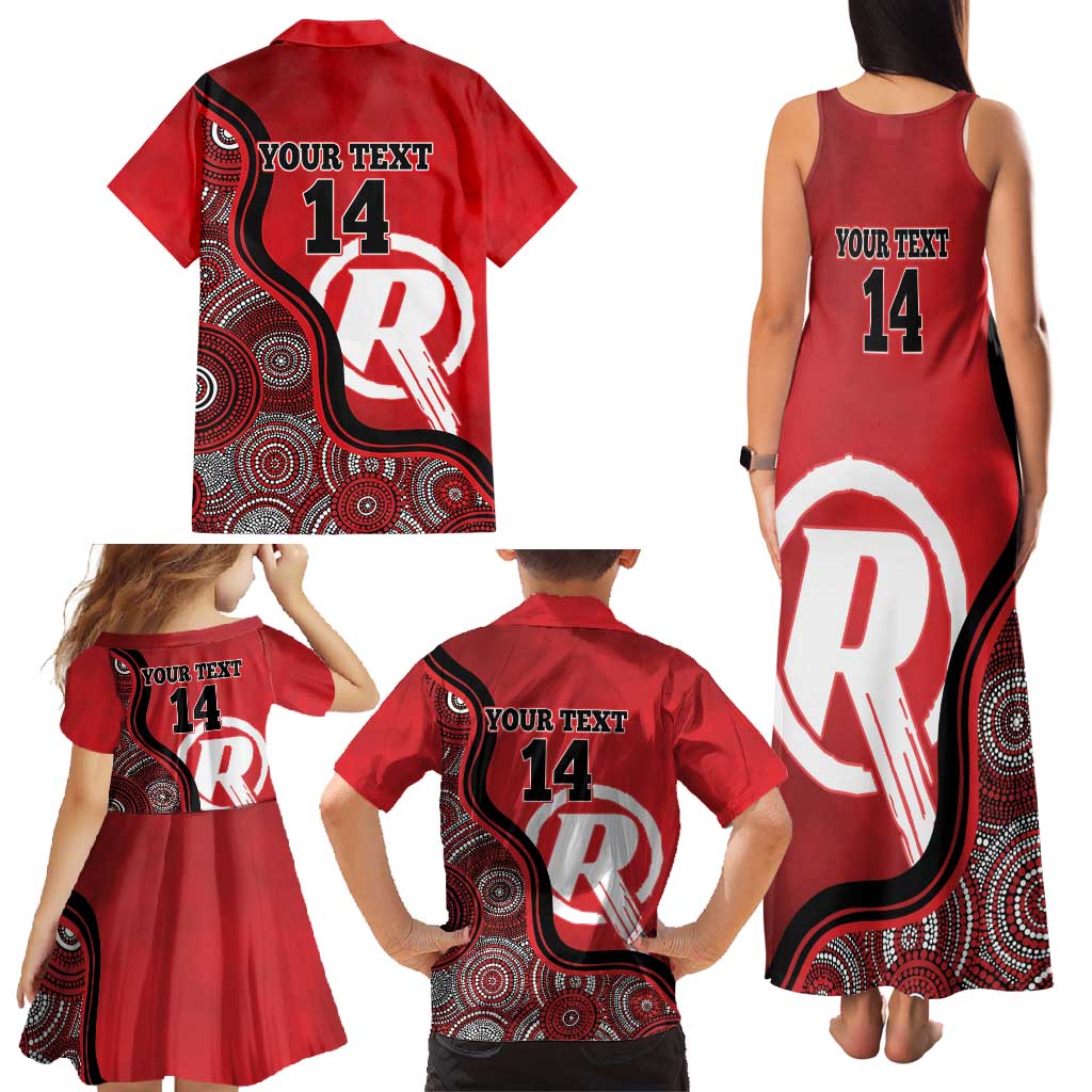 Custom Melbourne Renegades Family Matching Tank Maxi Dress and Hawaiian Shirt Indigenous Art - Grunge Style