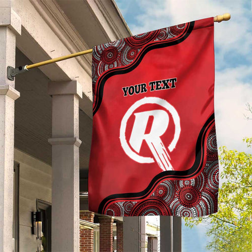 Custom Melbourne Renegades Garden Flag Indigenous Art - Grunge Style