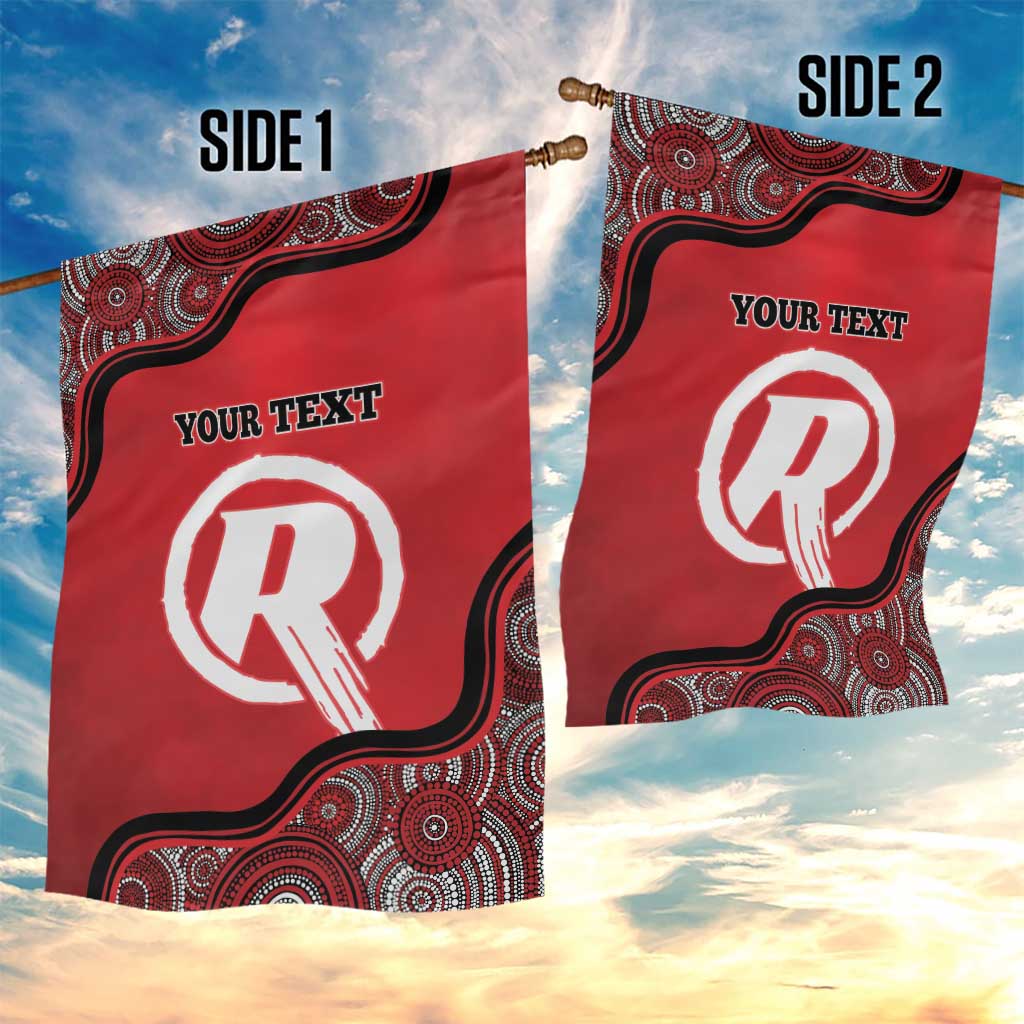 Custom Melbourne Renegades Garden Flag Indigenous Art - Grunge Style