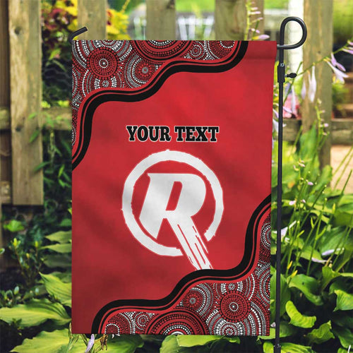 Custom Melbourne Renegades Garden Flag Indigenous Art - Grunge Style