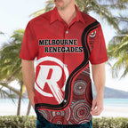 Custom Melbourne Renegades Hawaiian Shirt Indigenous Art - Grunge Style
