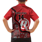 Custom Melbourne Renegades Hawaiian Shirt Indigenous Art - Grunge Style