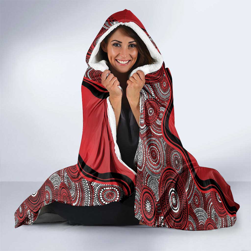 Custom Melbourne Renegades Hooded Blanket Indigenous Art - Grunge Style