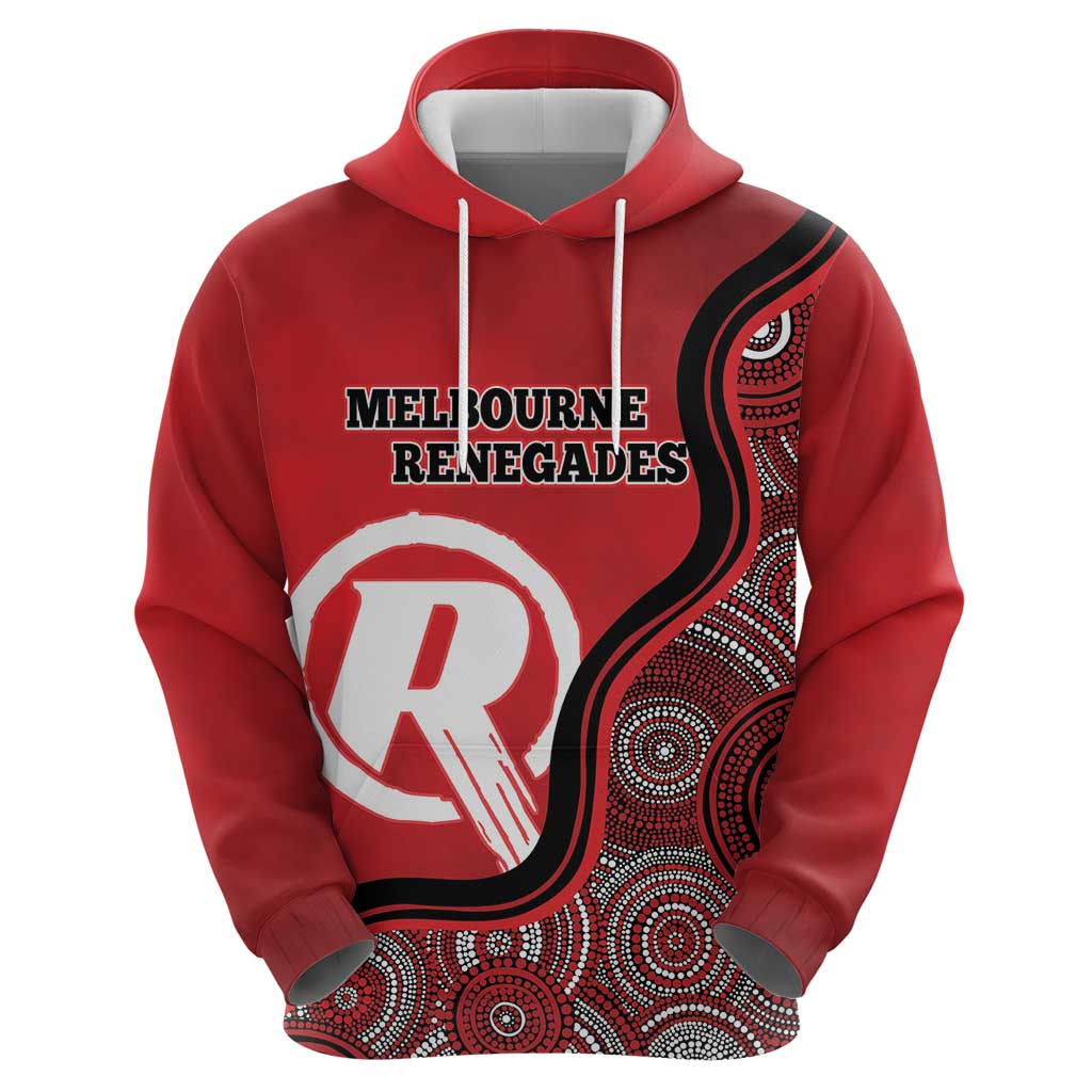 Custom Melbourne Renegades Hoodie Indigenous Art - Grunge Style