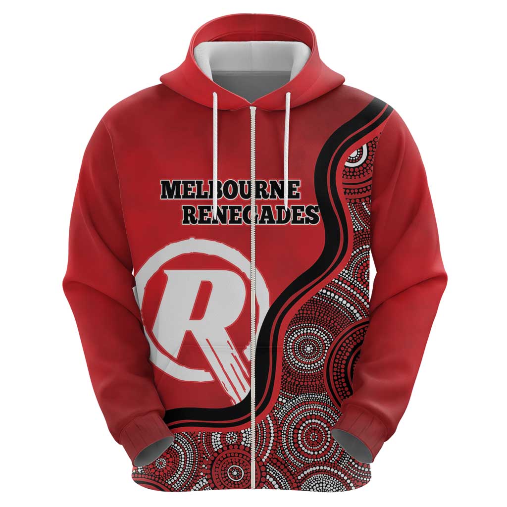 Custom Melbourne Renegades Hoodie Indigenous Art - Grunge Style
