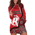 Custom Melbourne Renegades Hoodie Dress Indigenous Art - Grunge Style