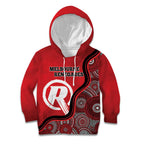 Custom Melbourne Renegades Kid Hoodie Indigenous Art - Grunge Style