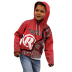 Custom Melbourne Renegades Kid Hoodie Indigenous Art - Grunge Style