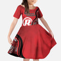 Custom Melbourne Renegades Kid Short Sleeve Dress Indigenous Art - Grunge Style